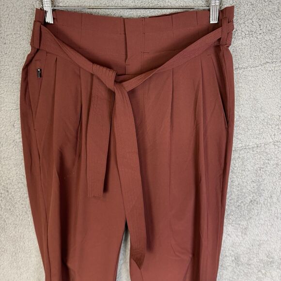 S Athleta Skyline Pant II Womens 6 Rose High Rise Tapered Leg Tie Waist Pleated - Picture 2 of 11